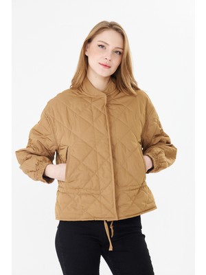 Pique DARIA KADIN MONT Çıtçıt Kapamalı Kapitne Belden Ayarlı Mont