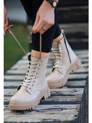 Armüz Bria  Nude Cilt Bağcıklı Bot