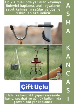 Wintoup Yüksek Kaliteli Paslanmaz Çelik Kamp Outdoor Pratik Çok Fonksiyonlu S Şekilli Eşya Asma Kancası