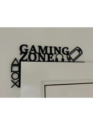 MisterionStudio Gaming Zone Kapı Köşe Dekoru – Oyun Temalı Duvar ve Kapı Süsü
