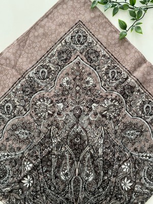 Zambak Büyük Şebnem Desen Pamuk Eşarp