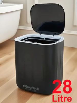 Greentech Sensörlü 28 Litre Çöp Kovası (Şarj Edilebilir Lityum Pilli) / GT-SC07S