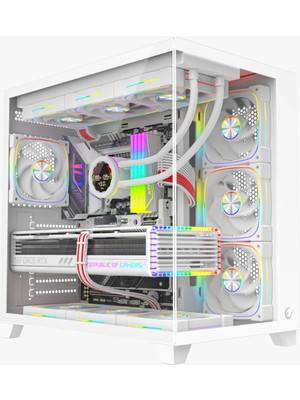 Rampage Sealıte Beyaz 850W 80 Plus Bronze Atx/m-Atx 7X12CM Argb Pwm Fan+Kumanda Oyuncu Kasası