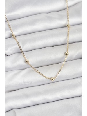SHC4200 cm Gold Renk Top Zincirli Kadın Kolye