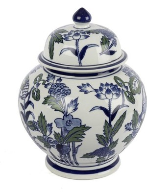 Mikasa Moor Blue Blanc Kapaklı Küp 24X29CM