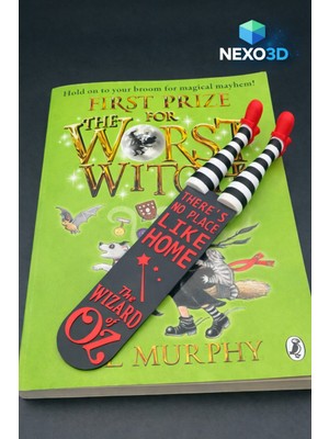 MisterionStudio 3D Baskı Temalı – Çizgili Bacak Tasarımı Kitap Ayracı (3'lü Set)