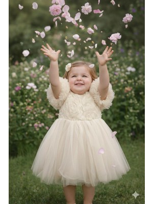 Bes Trend Kız Çocuk Elbise Kısa Kol Party Doğum Günü Elbise Pamuklu