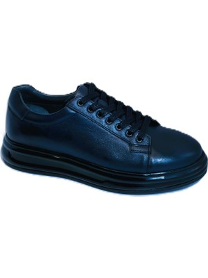 Darkwood-Erkek Spor-Sneakers Ayakkabı-Hakiki Deri-Lacivert Renk