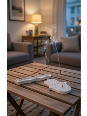 Safir Design 2li Tütsülük Seti- Fatımanın Eli & Modern Çubuk Tütsülük-Hediye Tütsülü