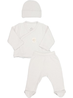 Budi Bi̇style 3'lü Zibin Takim Modal Lovely Fishing 13119 Ekru