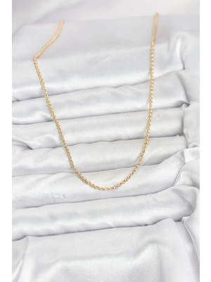 Bsre 14K Gold Renk Halka 60 cm Kadın Kolye (Cm)