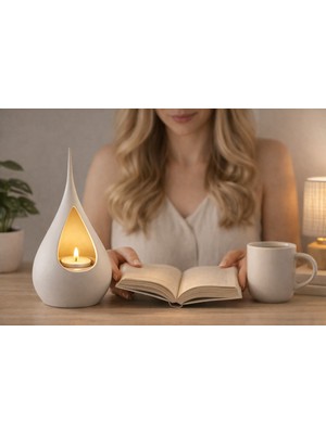 MisterionStudio Modern Damla Tasarım Mumluk – Huzurlu Anlar Için Şık Dokunuş