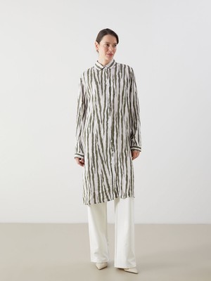 Lc Waikiki Yeni Sezon Desenli Kadın Gömlek Tunik