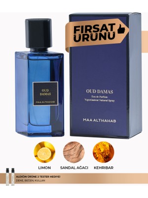 Maa Althahab Oud Damas Odunsu Amberli Unisex Parfümü 75 ml