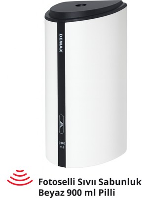 Onno Fotoselli Sıvı Sabunluk Abs * Pilli * 900 ml Beyaz