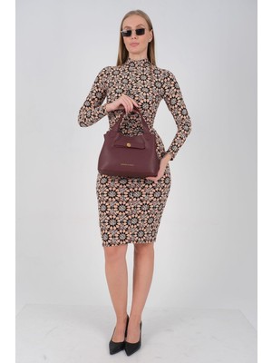 Silver & Polo SP1240 Kadın Omuz Çantası  Bordo