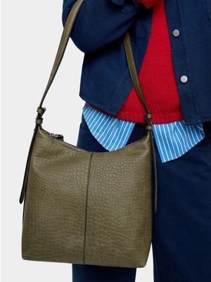 Parfois Kadın Desenli ve Hayvan Kabartmalı Omuz Çantası