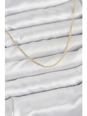 Skygo CM 14K Gold Renk Burgu Model 60 cm Kadın Kolye - TJ-BKO10932