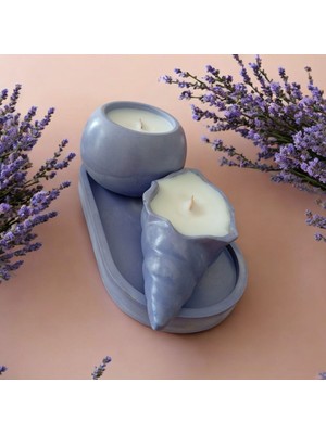 Celestia Deniz Kabuklu Dekoratif Mum Seti