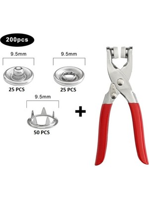 Efe Avm Metal Düğme Pensesi ve Düğme Seti