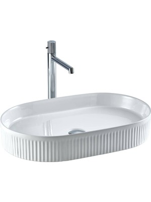 Lena - Tezgagh Üstü Porselen Lavabo Beyaz Outlet - EY-4702-