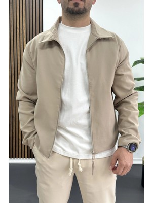 Edwox Erkek Normal Kalıp Ince Mevsimlik Ceket Vizon EDW445