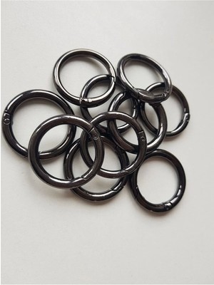 Boncukcu Abla Yaylı Halka 2.5 cm Antrasit 10 Lu