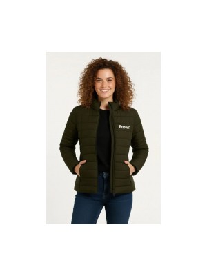 Mikro Su Itici Kapitone Baskılı Astarlı Fermuarlı Bomber Mont - Haki