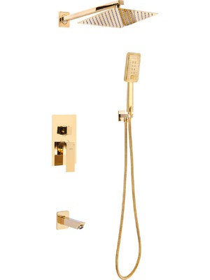 Penta 4449 Ankastre Banyo ve Duş Sistemi (Gold) (Square)