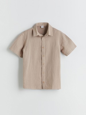 Lc Waikiki Yeni Sezon Kısa Kollu Erkek Çocuk Müslin Gömlek