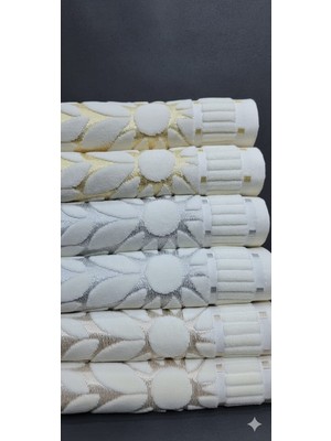 Pırıltı Çiçek 6 Lı 50 x 90 Pamuk El Yüz Havlusu
