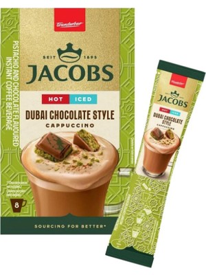 Jacobs Dubai Chocolate Style Cappuccino 19,5 G Kutu (8 Adet)