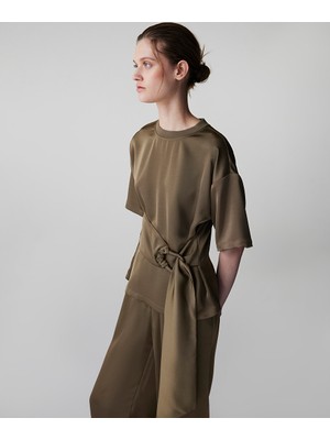 İpekyol Kuşaklı saten bluz IS1260006083022