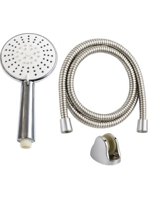 Badem10 Mafsallı Duş Seti 3 Parça Ayarlanabilir Duş Başlığı Hortum Askı Dahil Ayarlanabilir Banyo Duş Takımı