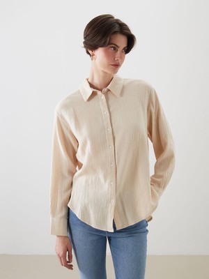 Lc Waikiki Yeni Sezon Loose Fit Müslin Kadın Gömlek