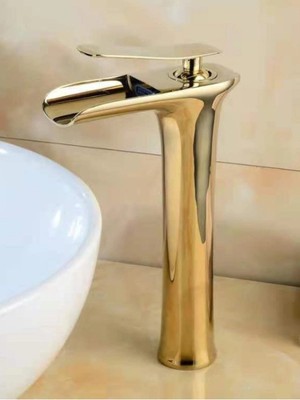 Fualora Şelale Gold Çanak Lavabo Bataryası (Uzun)