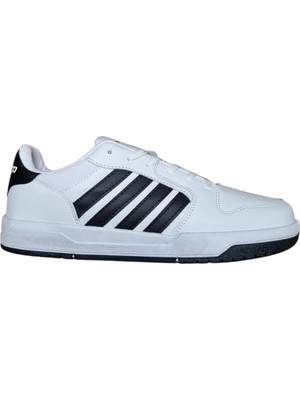 Erkek Büyük Numara Rahat Kalıp Siyah Beyaz Spor Ayakkabı Sneaker (45-46-47)