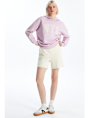 Lc Waikiki Yeni Sezon Kadın Beli Lastikli Düz Şort