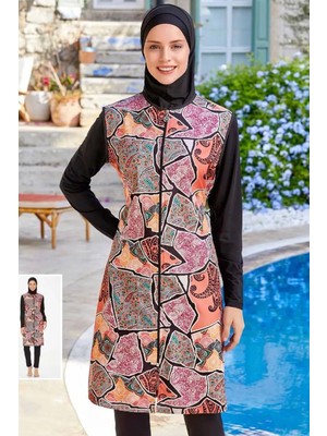 Maresiva Tam Kapalı Jileli Tesettür Mayo 8241 Siyah