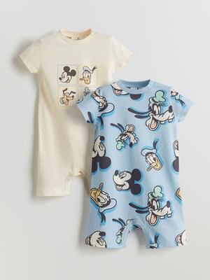 Lc Waikiki Yeni Sezon Mickey Mouse Baskılı Erkek Bebek Tulum 2'li