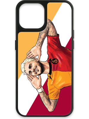 iPhone 14 Uyumlu Galatasaray Mauro Icardi Gol Sevinci Cam Lisanslı Telefon Kılıfı