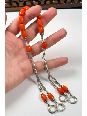 Tesbihkenti Fıçı Tane Turuncu Zaza Tesbih