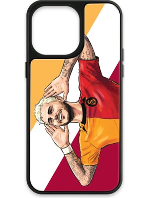 iPhone 14 Pro Max Uyumlu Galatasaray Mauro Icardi Gol Sevinci Cam Lisanslı Telefon Kılıfı