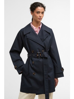 Barbour Adare Trench Showerproof Trençkot NY91 Dark Navy / Dress Navy Tartan