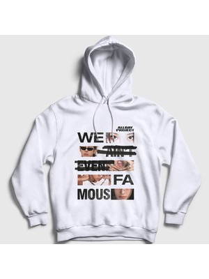 Presmono Unisex Beyaz Famous K-Pop Allday Project Kapüşonlu Sweatshirt