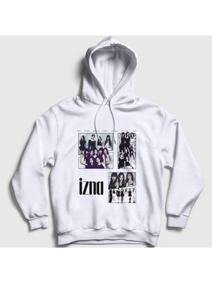 Presmono Unisex Beyaz Girlgroup Izna Izna Kapüşonlu Sweatshirt