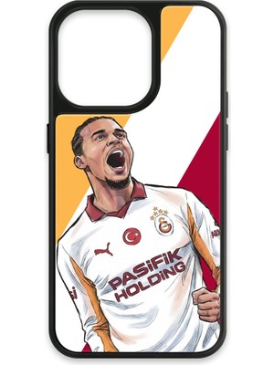 iPhone 14 Pro Uyumlu Galatasaray Leroy Sane Gol Sevinci Cam Lisanslı Telefon Kılıfı
