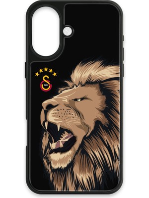 iPhone 16 Uyumlu Galatasaray Aslan Gibi Kükre Cam Lisanslı Telefon Kılıfı