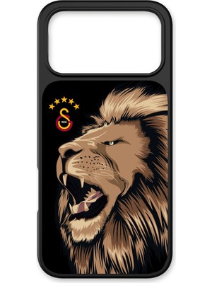 iPhone 17 Pro Max Uyumlu Galatasaray Aslan Gibi Kükre Cam Lisanslı Telefon Kılıfı