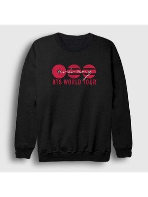 Presmono Unisex Siyah Arirang World Tour Bts Sweatshirt
